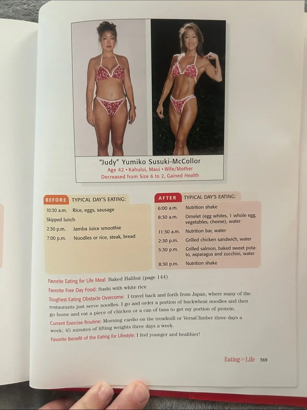 Eating for Life — White and Red Hardcover Book